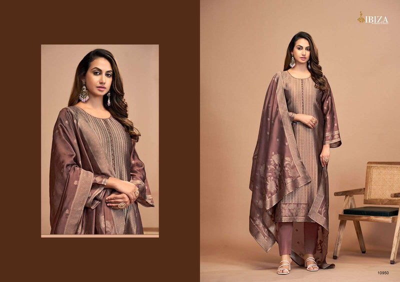 Ibiza Kaisha Silk Jacquard Handwork Heavy Designer Salwar Suit