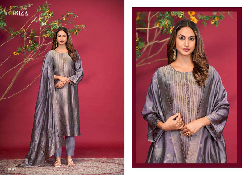 Ibiza Milana Silk Jacquard Handwork Designer Salwar Suit