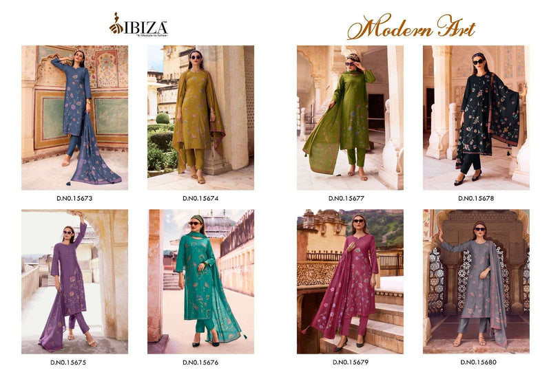 Ibiza Modern Art Viscose Musline Handwork Fancy Salwar Suit