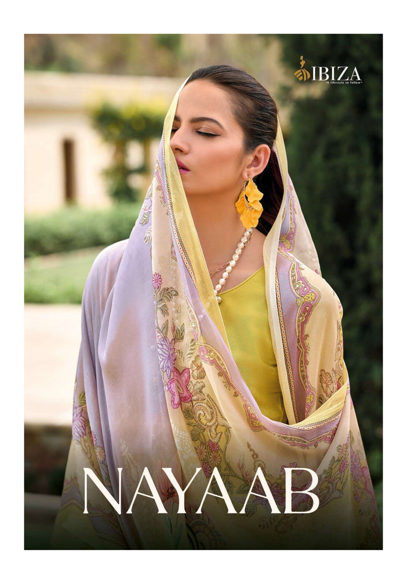 Ibiza Nayaab Viscose Musline Embroidery Work Designer Salwar Suit