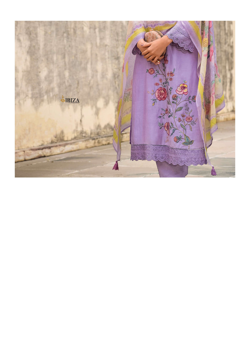 Ibiza Nayaab Viscose Musline Embroidery Work Designer Salwar Suit