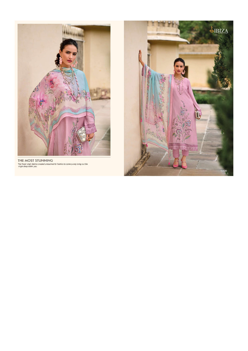 Ibiza Nayaab Viscose Musline Embroidery Work Designer Salwar Suit