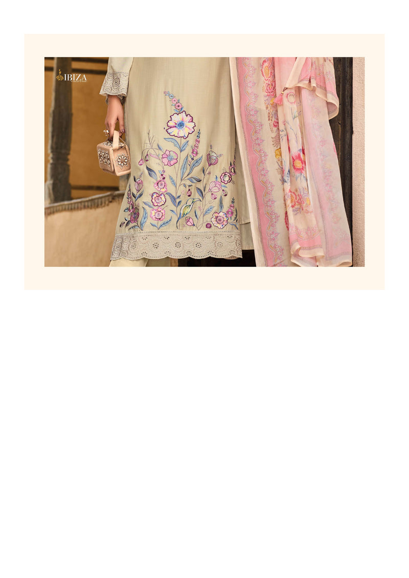 Ibiza Nayaab Viscose Musline Embroidery Work Designer Salwar Suit