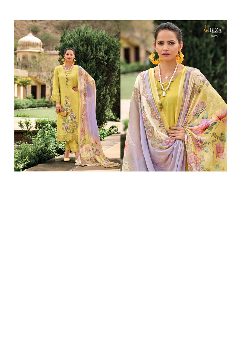 Ibiza Nayaab Viscose Musline Embroidery Work Designer Salwar Suit