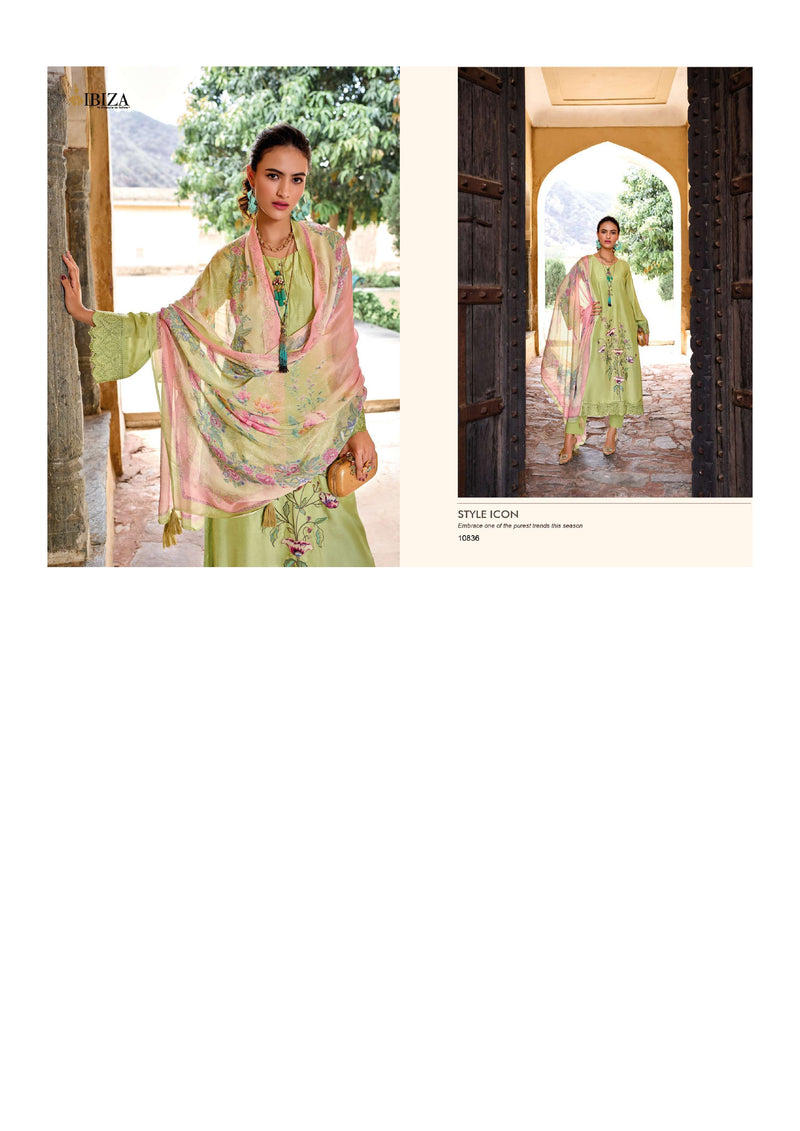 Ibiza Nayaab Viscose Musline Embroidery Work Designer Salwar Suit