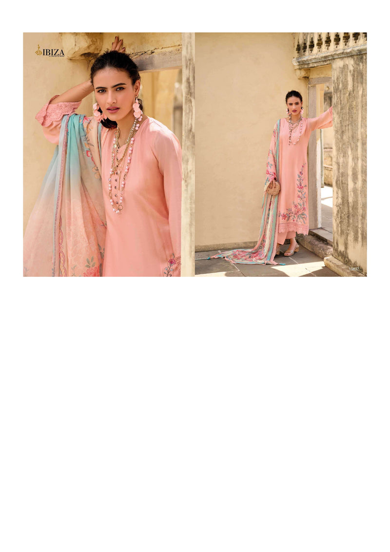 Ibiza Nayaab Viscose Musline Embroidery Work Designer Salwar Suit