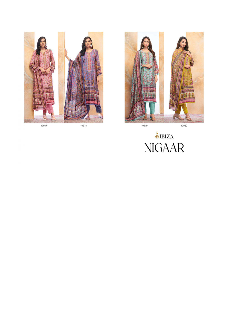 Ibiza Nigaar Bemberg Muslin Digital Print Pakistani Style Salwar Suit