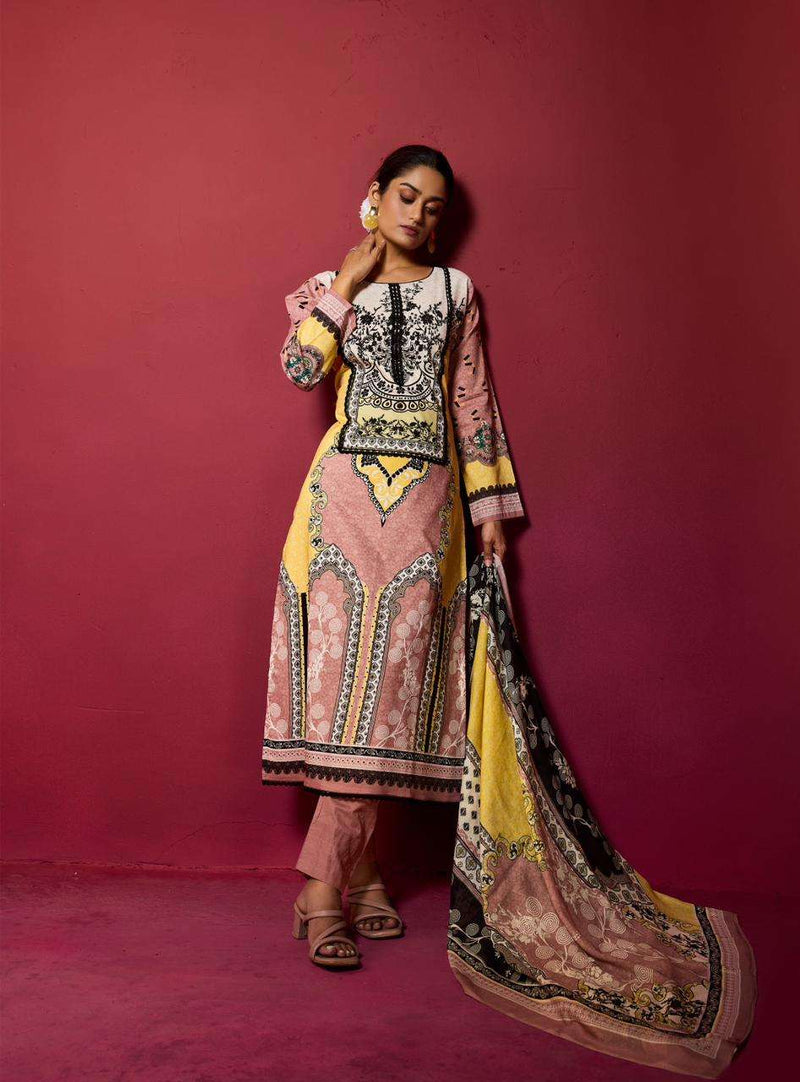 Ibiza Riyasat Vol 5  Muslin Digital Print With Pakistani Less With Handwork Unstiched Salwar Suit