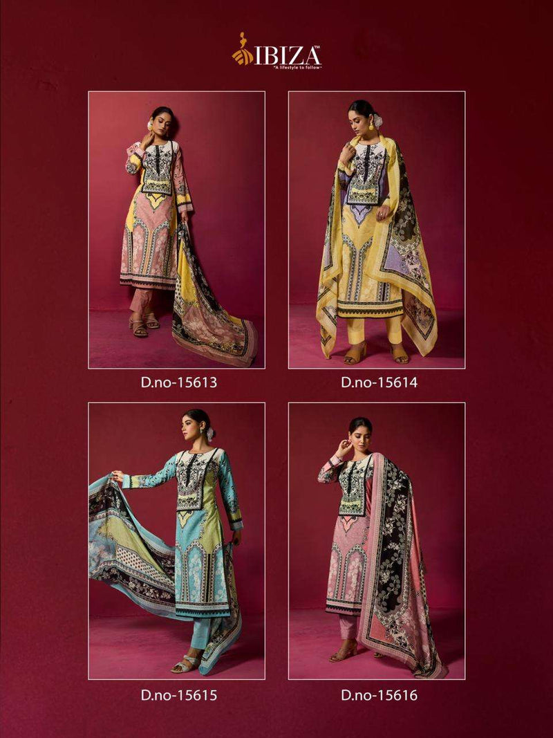 Ibiza Riyasat Vol 5  Muslin Digital Print With Pakistani Less With Handwork Unstiched Salwar Suit