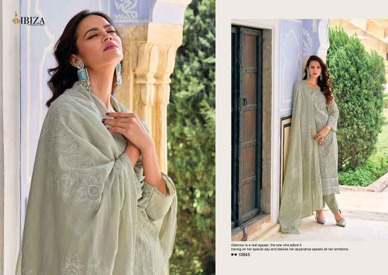 Ibiza Simayaa Lawn Cotton Fancy  Embroidery Work Designer Suit