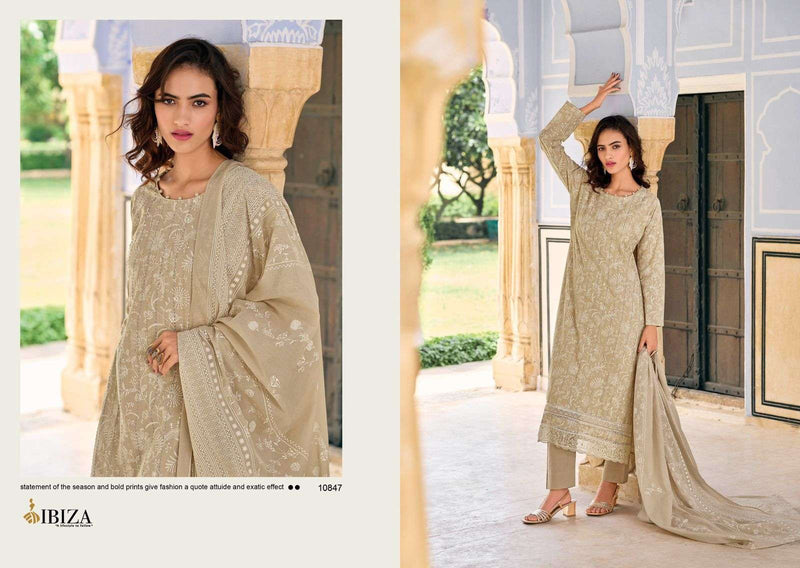 Ibiza Simayaa Lawn Cotton Fancy  Embroidery Work Designer Suit