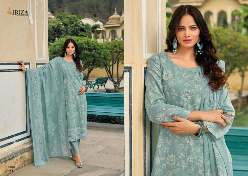 Ibiza Simayaa Lawn Cotton Fancy  Embroidery Work Designer Suit