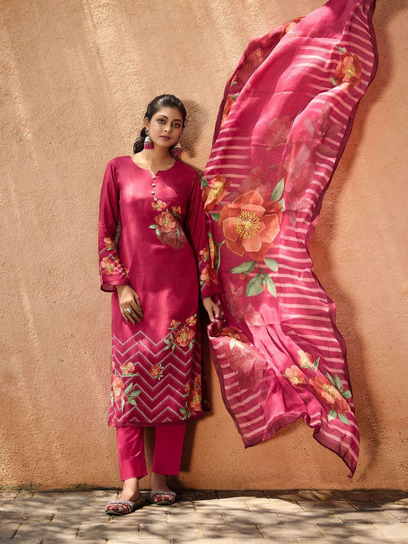 Ibiza Veronica Muslin Digital Print Handwork Stylish Designer Salwar Suit