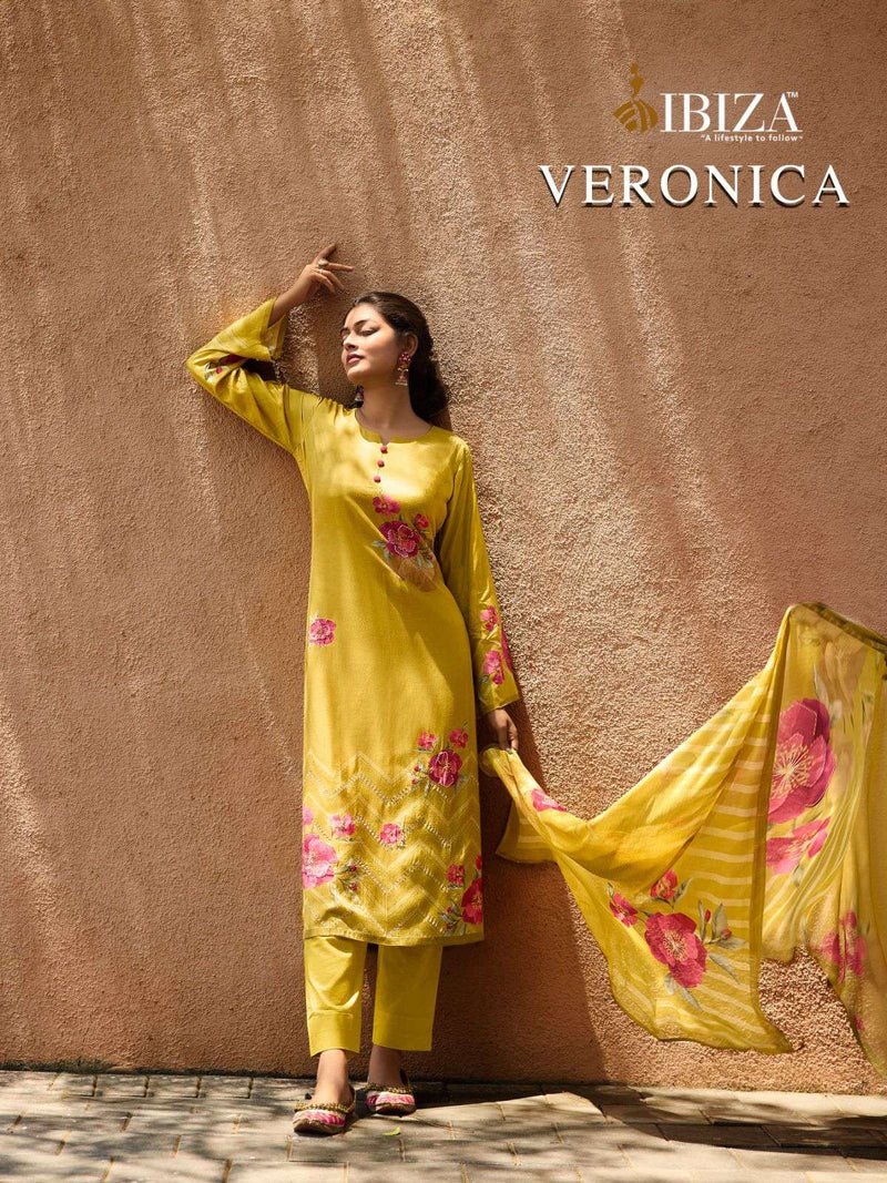 Ibiza Veronica Muslin Digital Print Handwork Stylish Designer Salwar Suit