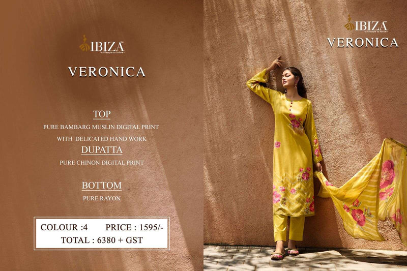 Ibiza Veronica Muslin Digital Print Handwork Stylish Designer Salwar Suit