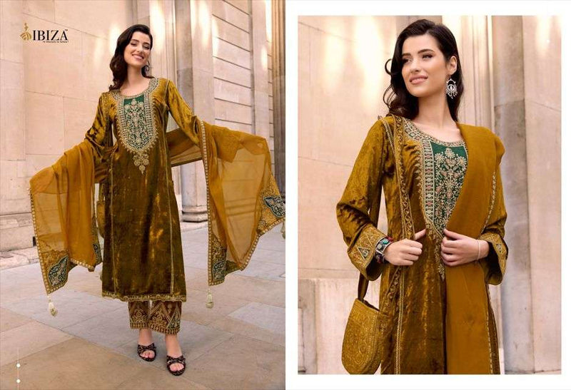 Ibiza Zairah Vol 2 Viscose Velvet Embroidery Work Fancy Party Wear Suit