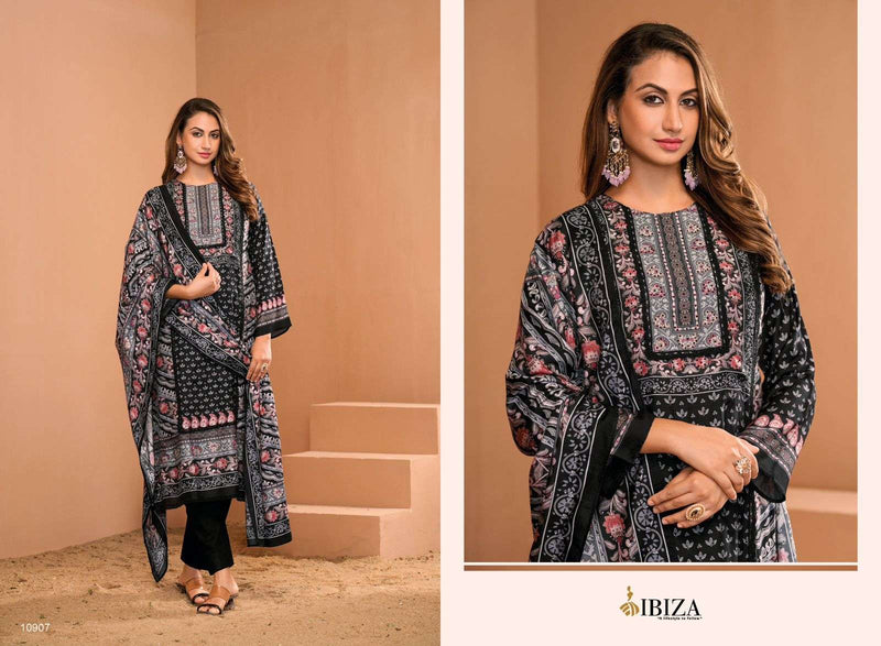 Ibiza Zohra Muslin Digital Print Pakistani Less Handwork Designer Salwar Suit