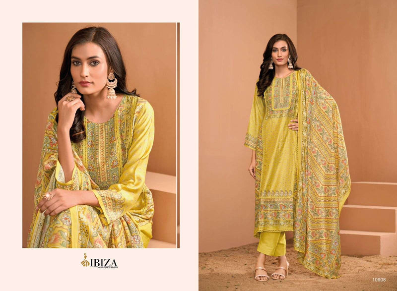 Ibiza Zohra Muslin Digital Print Pakistani Less Handwork Designer Salwar Suit