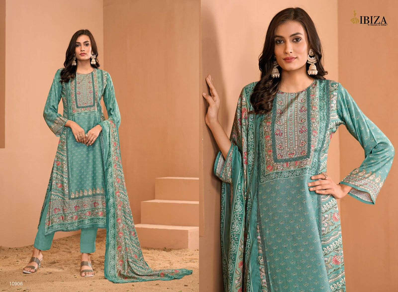 Ibiza Zohra Muslin Digital Print Pakistani Less Handwork Designer Salwar Suit