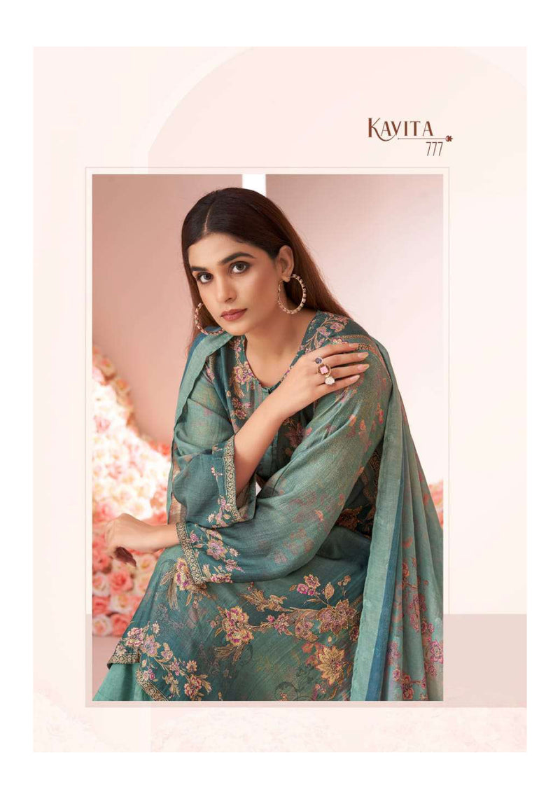 Itrana Kavita Muslin Silk Digital Print Designer Fancy Salwar Kameez