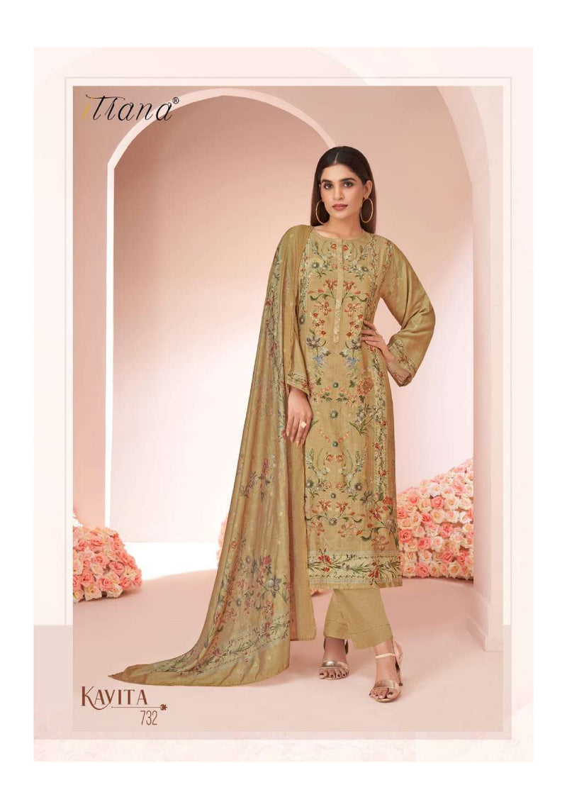 Itrana Kavita Muslin Silk Digital Print Designer Fancy Salwar Kameez