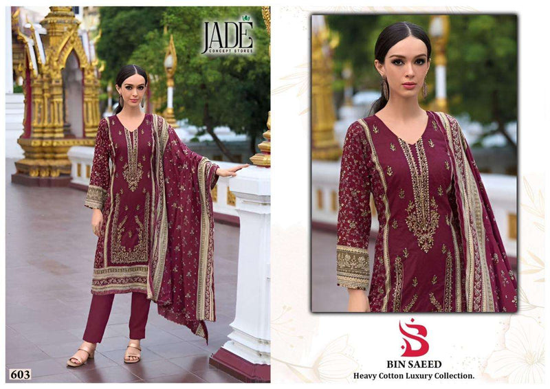 Jade Bin Saeed Heavy Cotton Luxury Collection Vol 6 Lawn Cotton Daily Wear Salwar Suit