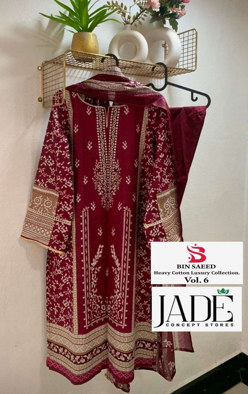 Jade Bin Saeed Heavy Cotton Luxury Collection Vol 6 Ready Made Collection