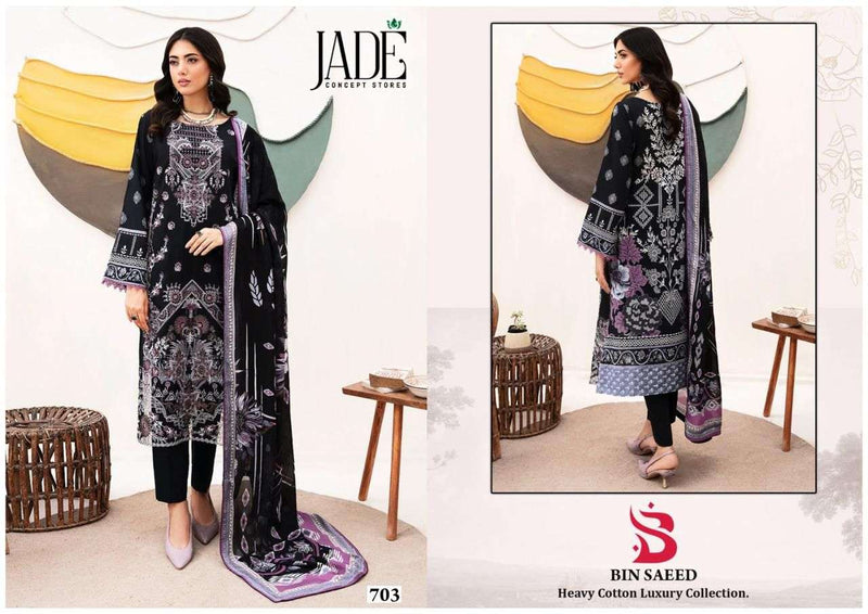 Jade Bin Saeed Heavy Cotton Luxury Collection Vol 7 Heavy Lawn Cotton Unstitched Salwar Suit