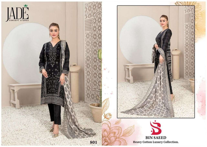 Jade Bin Saeed Heavy Cotton Luxury Collection Vol 8 Lawn Cotton Fancy Salwar Suit