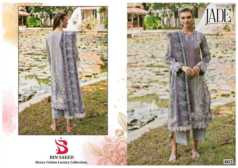 Jade Bin Saeed Heavy Cotton Luxury Collection Vol 8 Lawn Cotton Fancy Salwar Suit