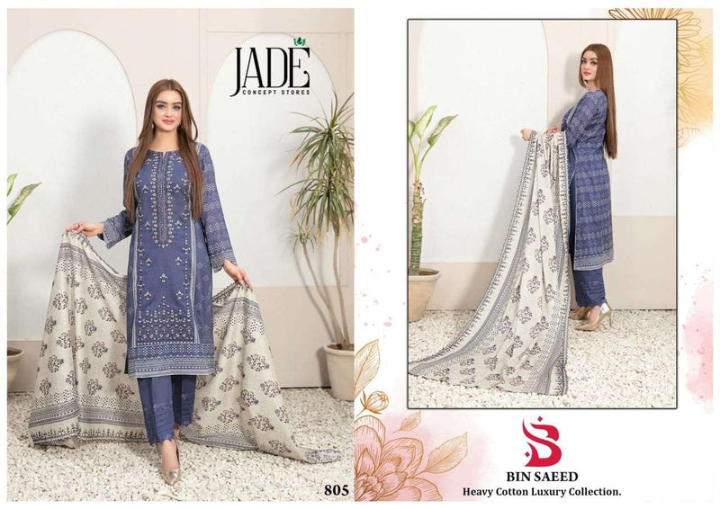 Jade Bin Saeed Heavy Cotton Luxury Collection Vol 8 Lawn Cotton Fancy Salwar Suit