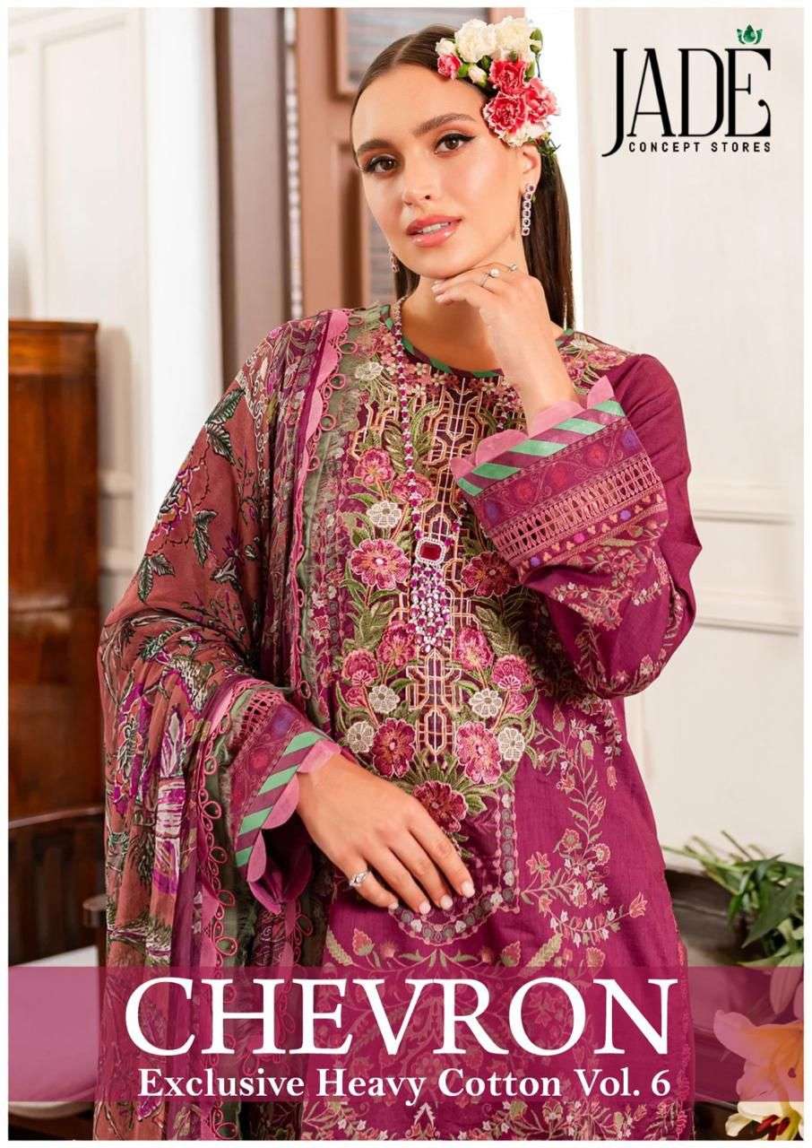 Jade Chevron Exclusive Heavy Cotton Vol 6 Designer Salwar Kameez