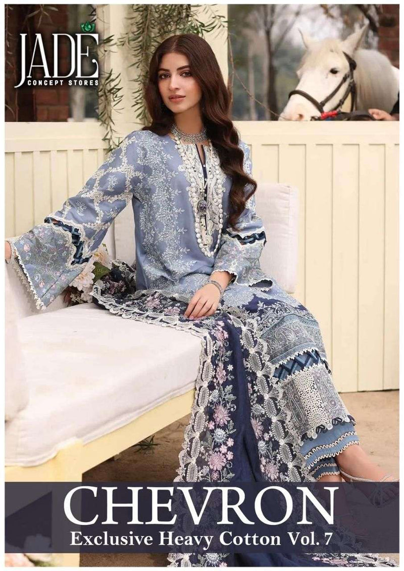 Jade Chevron Exclusive Heavy Cotton Vol 7 Ready Made Collection Lawn Cotton Daily Wear Readymade Salwar Suit