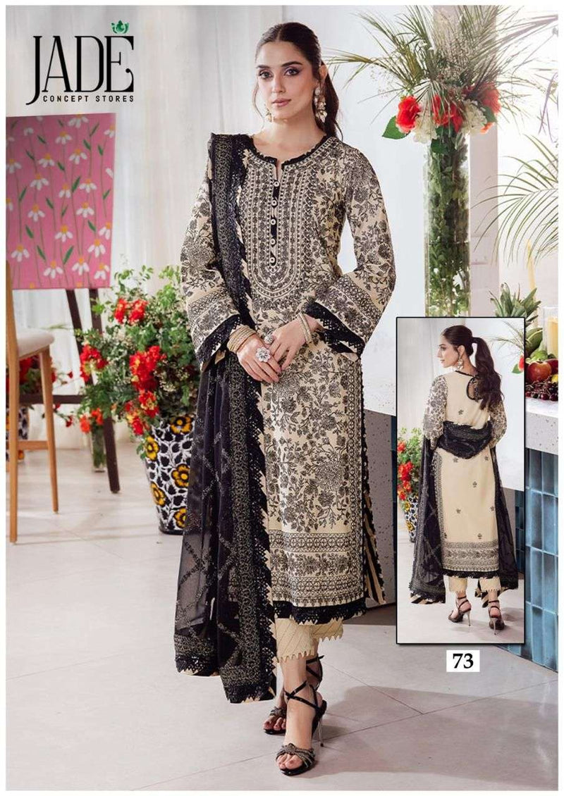 Jade Chevron Exclusive Heavy Cotton Vol 8 Lawn Fancy Salwar Suit