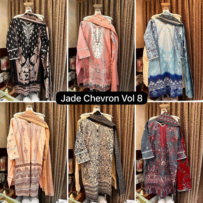 Jade Chevron Exclusive Heavy Cotton Vol 8 Ready Made Collection