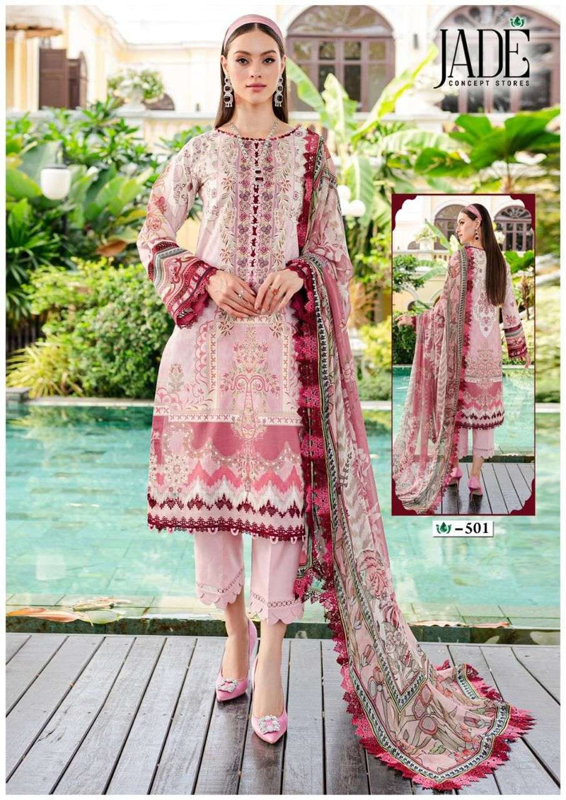 Jade Crimson Exclusive Heavy Lawn Cotton Collection Vol 5  Fancy Designer Salwar Suit