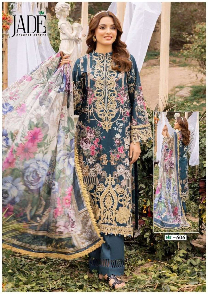 Jade Crimson Exclusive Heavy Lawn Collection Vol 6 Lawn Cotton Unstitched Salwar Suit