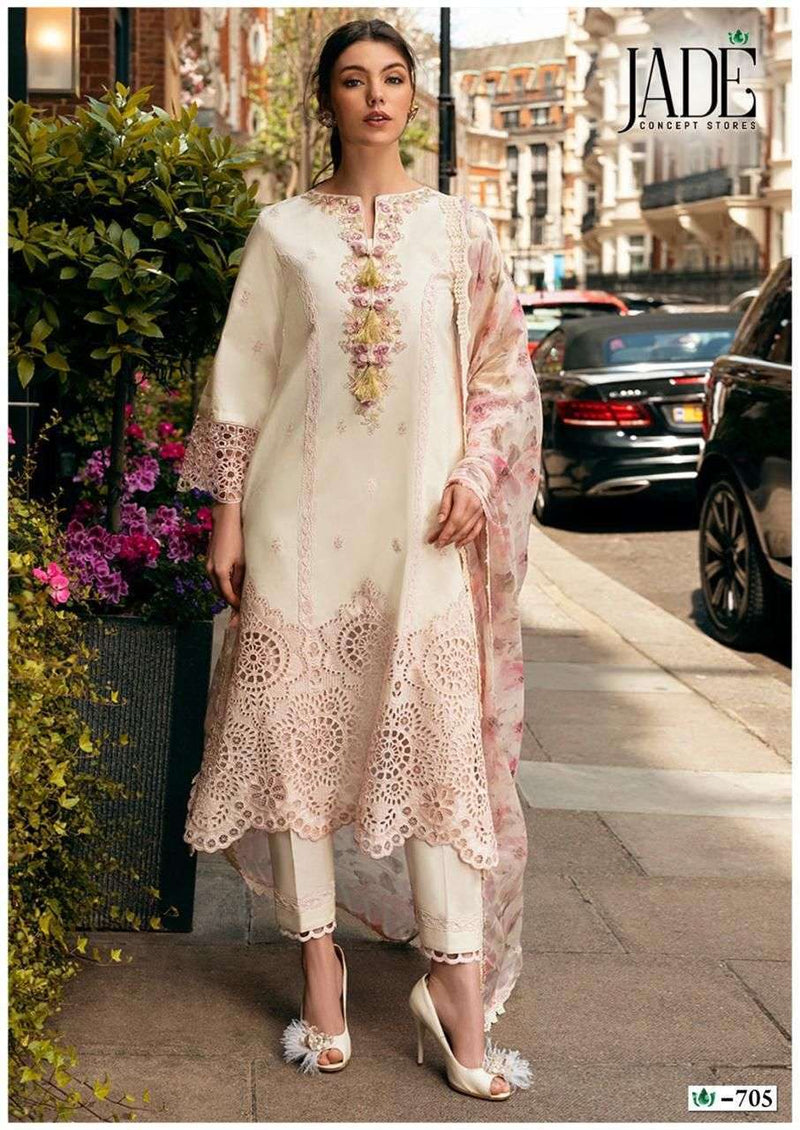 Jade Crimson Exclusive Heavy Lawn Collection Vol 7 Cotton Fancy Salwar Suit