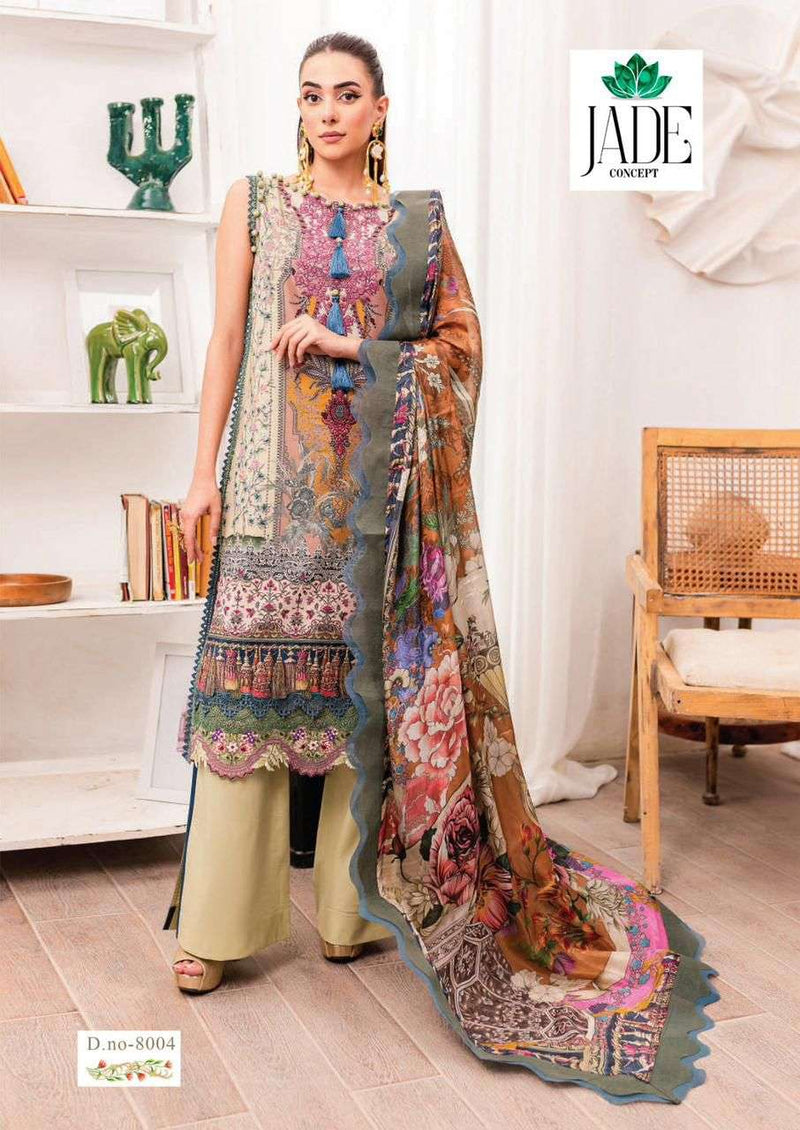 Jade Crimson Exclusive Heavy Lawn Collection Vol 8 Lawn Cotton Karachi Print Designer Salwar Suit