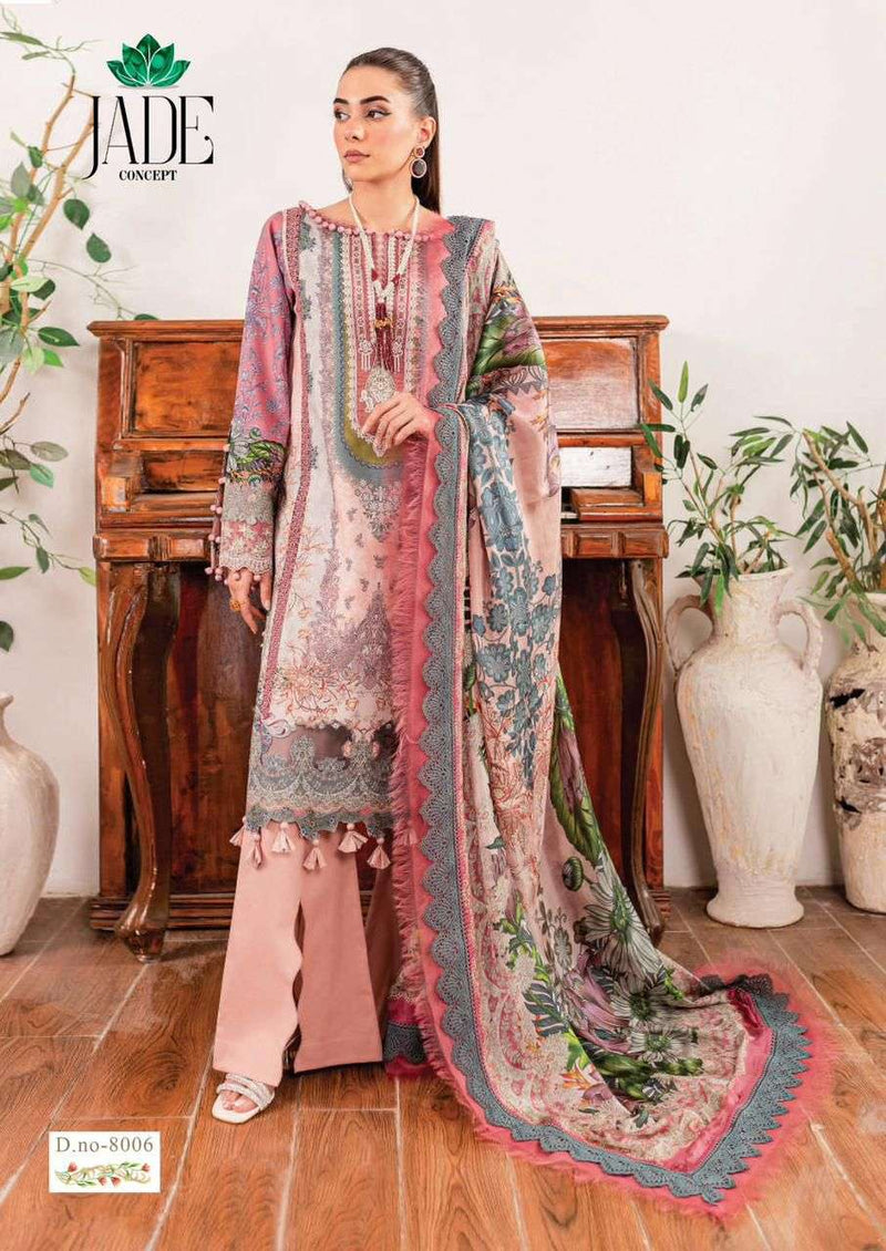 Jade Crimson Exclusive Heavy Lawn Collection Vol 8 Lawn Cotton Karachi Print Designer Salwar Suit