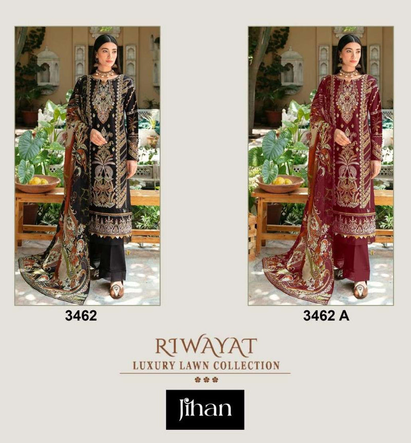 Jihan Design No 3462 Rayon Heavy Self Embroidery Salwar Suit