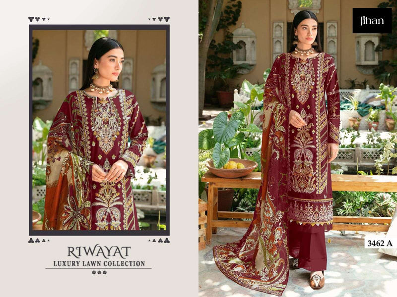 Jihan Design No 3462 Rayon Heavy Self Embroidery Salwar Suit