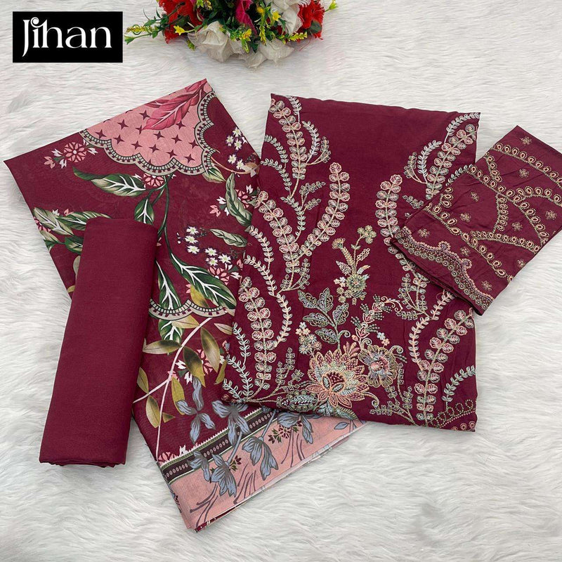 Jihan Riwavat Rayon Collection Design No 3461 Fancy Suit