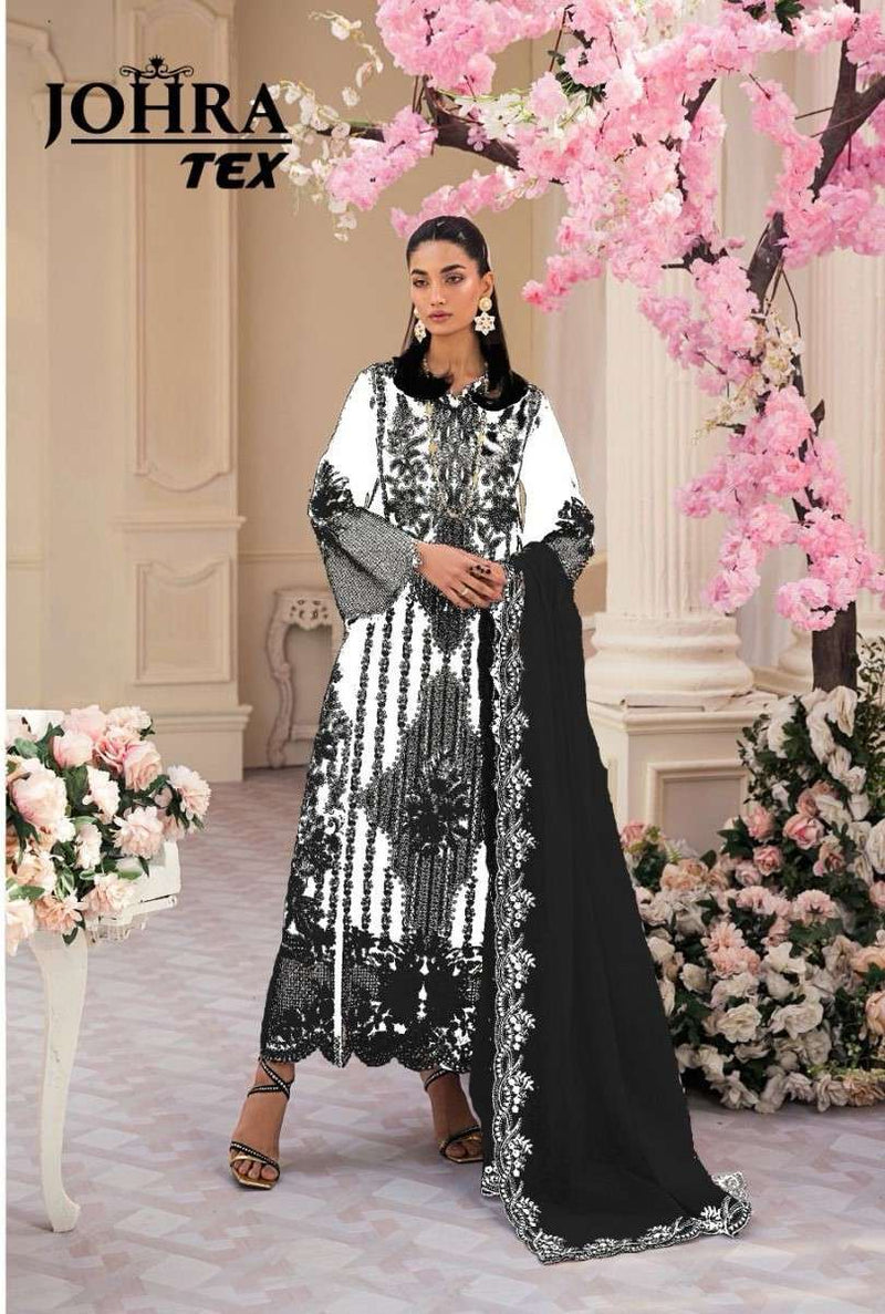 Johra Tex Design No Jt 147 B Rayon Cotton  Heavy Embroidered Fancy Suit