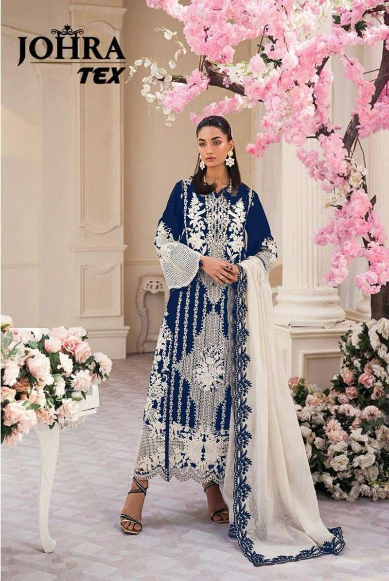 Johra Tex Design No Jt 147 C Rayon Cotton Heavy Embroidered Designer Suit