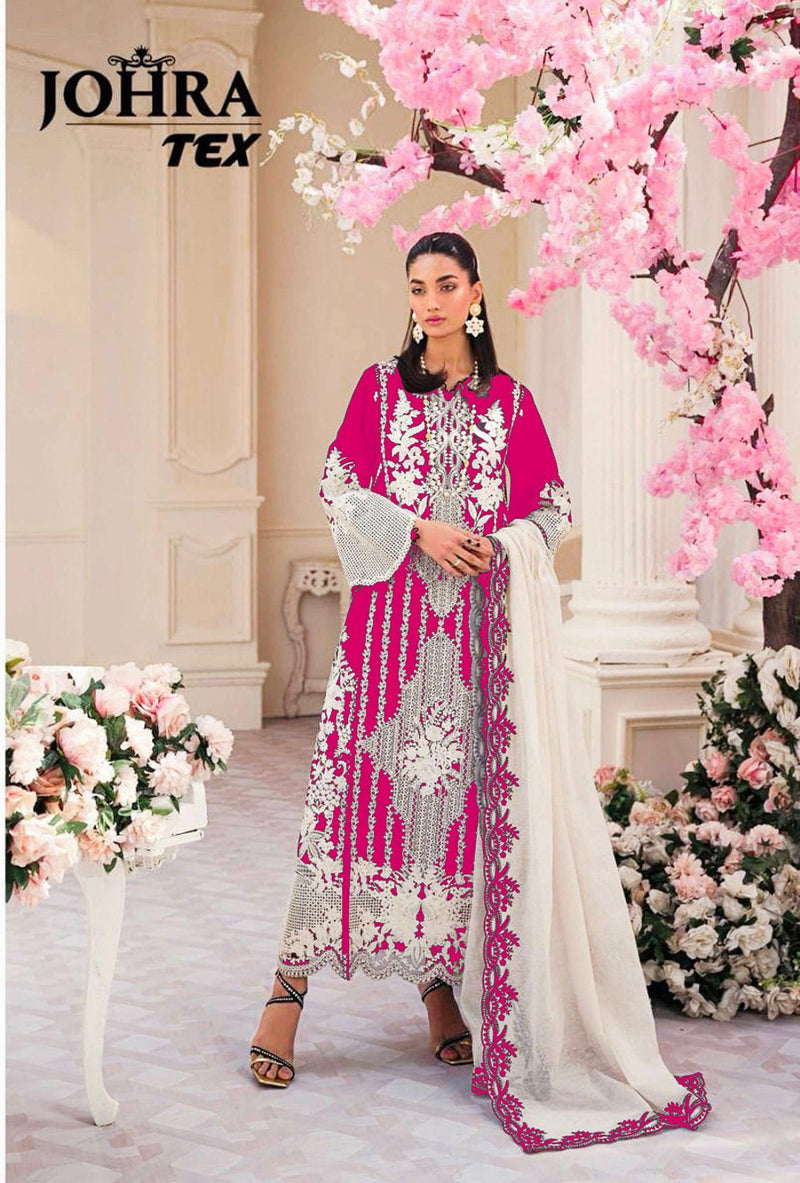 Johra Tex Design No Jt 147 F Rayon Cotton Heavy Embroidered Fancy Suit