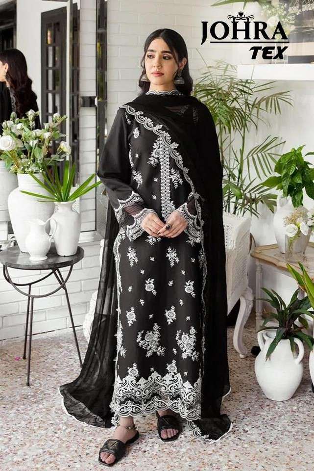 Johra Tex Design No Jt 150 Rayon Cotton Heavy Embroidered Fancy Suit