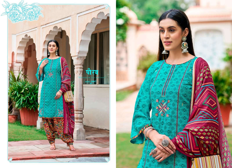 J T Zoya Rayon Embroidery Work Fancy Salwar Kameez