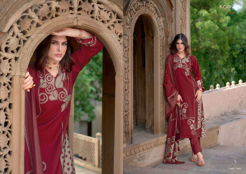 Kaavish Raag Viscose Musline Digital Print Fancy Hand Work Designer Salwar Suit