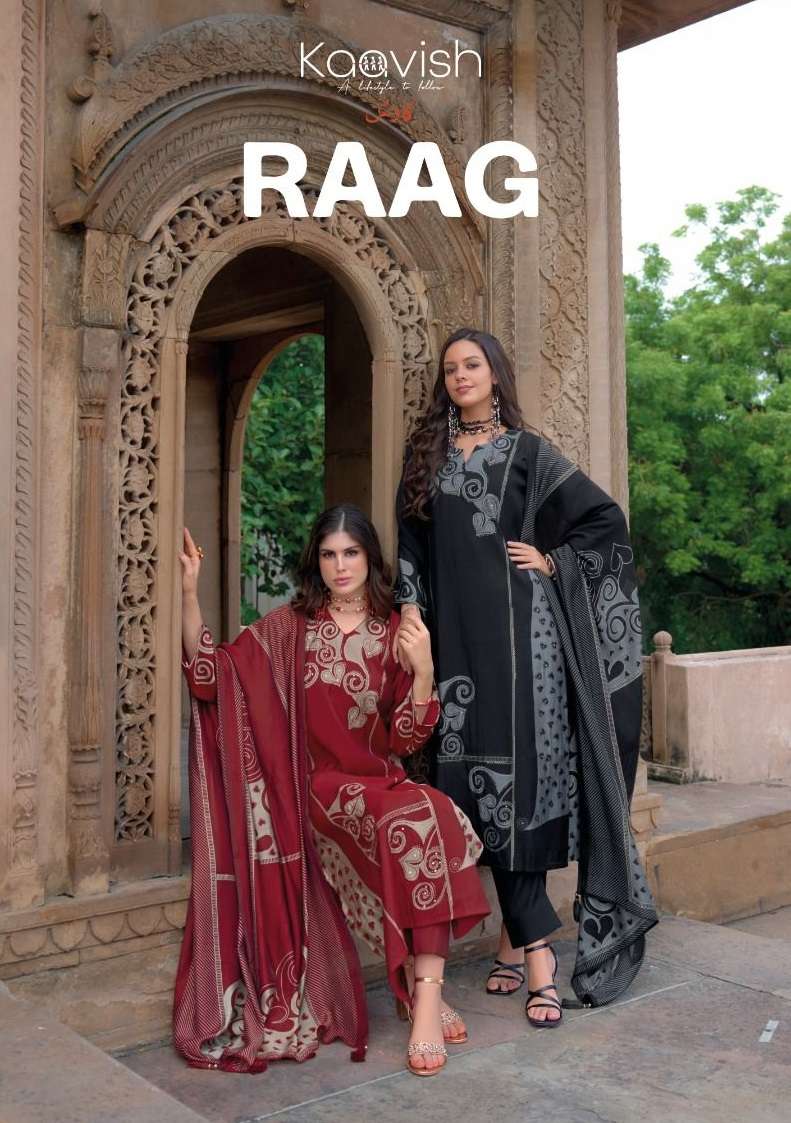 Kaavish Raag Viscose Musline Digital Print Fancy Hand Work Designer Salwar Suit